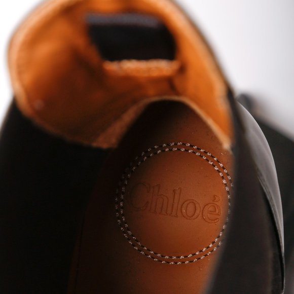 SOLD Chloe Black Scalloped Chelsea Boots - Picture 6 of 8